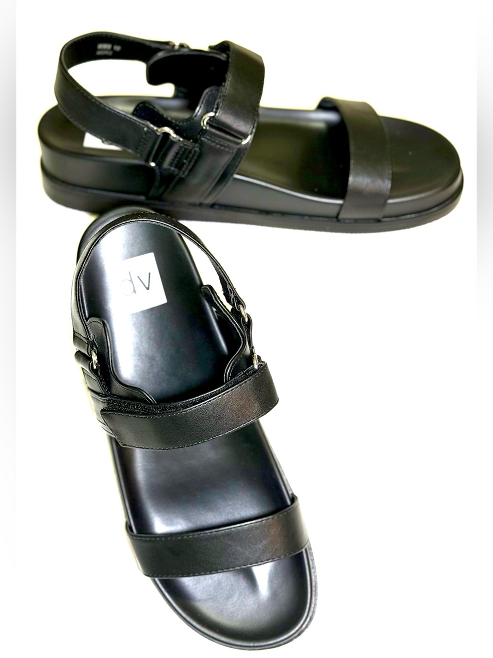 New DV by Dolce Vita Women’s Argyle Sandals, size 10, Black
